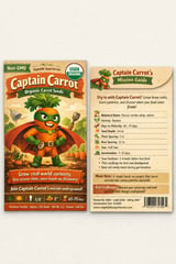 Captain Carrot seed packet